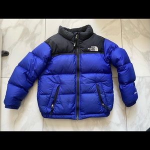 North Face Nuptse Bomber Down Jacket Size 6/6T euc
